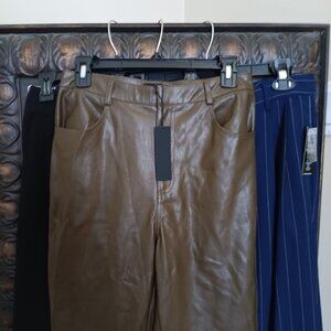 Lucy Paris Brown Faux Leather Pants